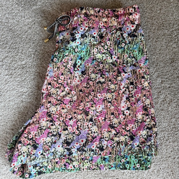J.Crew Paddle Board Shorts Watercolor Floral Drawstring Pocket Women's XL BC990 - Picture 2 of 6